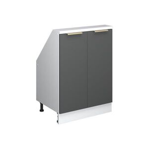 Vicco ŠIKMÁ SKŘÍŇ Rion Antracitově zlatý 60 x 81.6 cm se 2 dvířky obraz