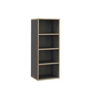 Vicco KNIHOVNA Tetrix Antracit 40 x 100 cm se 4 přihrádkami obraz