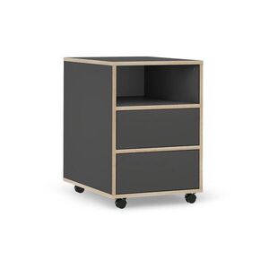 Vicco VÁLCOVÁ KARTOTÉKA Tetrix Antracit 42 x 55 cm s policemi a 2 zásuvkami obraz