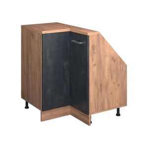 Vicco ROHOVÁ KUCHYŇSKÁ SKŘÍŇKA POD ŠIKMOU STŘECHU R-Line Černý beton 75.6 cm s 1 dveřmi obraz