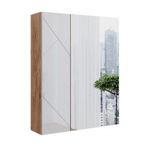 Vicco KOUPELNOVÁ ZRCADLOVÁ SKŘÍŇKA Irma Bílá/dub 60 x 75 cm obraz