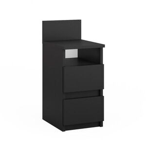 Vicco NOČNÍ STOLEK Monty Černá 25 x 59.1 cm se 2 zásuvkami obraz