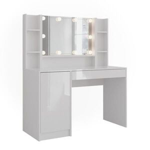 Vicco TOALETNÍ STOLEK Sherry Bílá/bílý vysoký lesk 119.8 cm 4 díly obraz