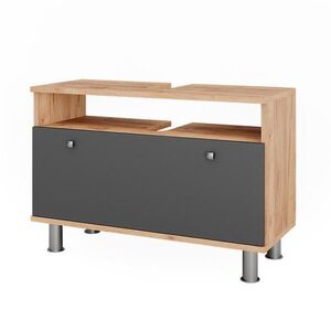 Vicco TOALETNÍ SKŘÍŇKA PRO UMYVADLO Fynn Zlatý dub power/antracit 80.2 x 54 cm se zásuvkou obraz