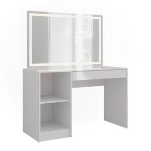 Vicco TOALETNÍ STOLEK Sherry Bílá/bílý vysoký lesk 119.8 cm s LED zrcadlem obraz