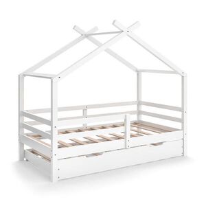 VitaliSpa DOMEČKOVÁ POSTEL Luni Bílá 160 x 80 cm s rozkládacím lůžkem pro hosty obraz