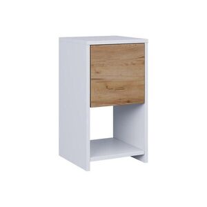 Vicco NOČNÍ STOLEK Evo Bílý/zlatý dub 30 x 55 cm se 3 zásuvkami obraz