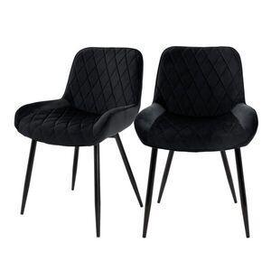 ML-DESIGN JÍDELNÍ ŽIDLE, sada 2 ks, černý samet obraz