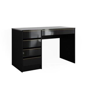 Vicco STŮL Sherry Černý vysoký lesk 55 x 120 cm se zásuvkami obraz