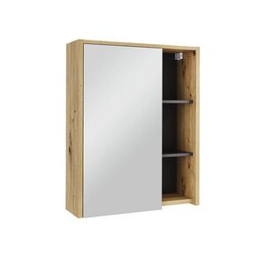 Vicco SKŘÍŇKA SE ZRCADLEM DO KOUPELNY Viola Artisan/šedá 60 x 75 cm s otevřenými policemi obraz