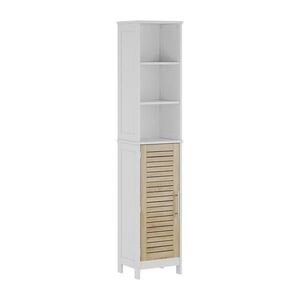 Vicco KOUPELNOVÁ SKŘÍŇKA Looma Bílá/dub 35 x 173 cm se 6 přihrádkami obraz