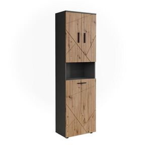 Vicco VYSOKÉ SKŘÍŇKY Irma, Antracit/Zlatý mocný dub, 50 x 172 cm se 3 dveřmi obraz