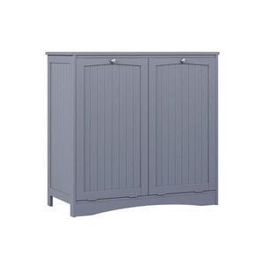 Vicco SKŘÍŇKA DO KOUPELNY Bianco Šedá 83 x 80 cm se 2 koši na prádlo obraz