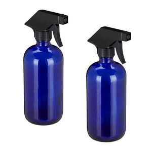 Relaxdays ROZPRAŠOVAČ Modrá 2ks-Set Sklo 500 ml obraz