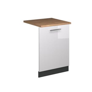 Vicco ČELNÍ PANEL MYČKY Fame-Line Bílá vysoký lesk 60 cm , PD Dub obraz