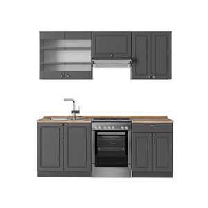 Vicco KUCHYŇSKÝ KOUT Fame-Line Anthrazit-Gold Landhaus 200 cm , PD Dub obraz