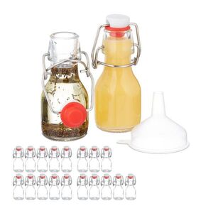 Relaxdays LAHVIČKY Průhledné 20dílné-Set skleněné 50 ml obraz