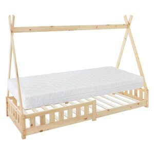 ML-DESIGN DĚTSKÁ POSTEL Tipi s matrací 90x200 cm přírodní obraz
