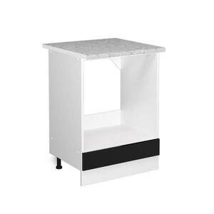 Vicco SKŘÍŇKA NA VESTAVĚNOU TROUBU R-Line Černý vysoký lesk 60 cm s pracovní deskou obraz