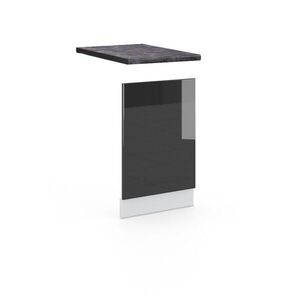 Vicco PŘEDNÍ PANEL Fame-Line Antracitový vysoký lesk 45 cm , PD Antracit obraz