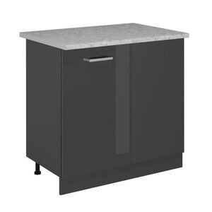 Vicco ROHOVÁ SKŘÍŇKA R-Line Antracitový vysoký lesk 86 cm PD Mramor obraz