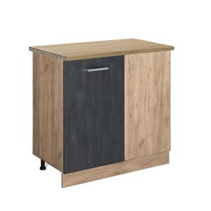 Vicco ROHOVÁ SKŘÍŇKA R-Line Černý beton 86 cm PD Dub obraz