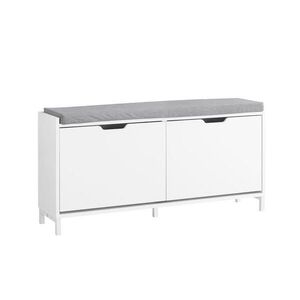 SoBuy BOTNÍK se dvěma dveřmi Bílá 105x24x52cm Minimalistický obraz