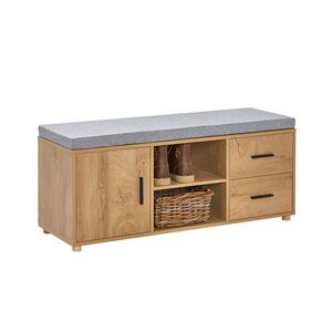 SoBuy BOTNÍK se 2 zásuvkami 110x35x47cm Nordický obraz