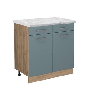 Vicco SPODNÍ SKŘÍŇKA KUCHYŇSKÉ LINKY R-Line Modrošedá 80 cm PD Mramor obraz