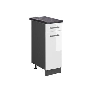 Vicco SPODNÍ SKŘÍŇKA KUCHYŇSKÉ LINKY R-Line Bílá vysoký lesk 30 cm , PD Antracit obraz