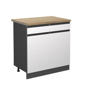 Vicco SPODNÍ SKŘÍŇKA KUCHYŇSKÉ LINKY R-Line Bílá 80 cm , PD Dub obraz
