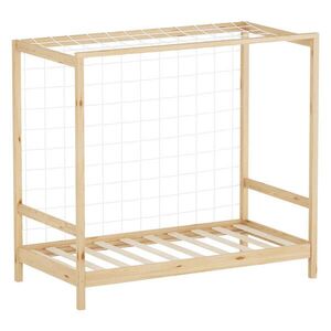 ML-DESIGN DĚTSKÁ postel ve tvaru fotbalové brány 80 × 160 cm, přírodní obraz