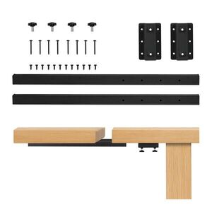 Relaxdays PRODLOUŽENÍ Černá kov výsuvné do 50 cm obraz