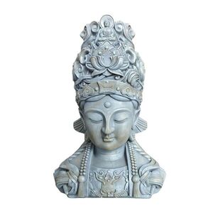 Relaxdays BUSTA Světle šedá Béžová Polyresin Kamenný vzhled 44 cm obraz