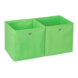 Relaxdays ÚLOŽNÝBOX Zelená 2kusový-set 30x30x30 cm obraz