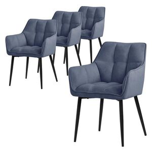 ML-DESIGN JÍDELNÍŽIDLA, SADA 4 KS, modrá froté látka obraz
