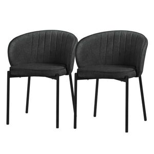 ML-DESIGN JÍDELNÍ ŽIDLE, sada 2 ks, antracitová obraz