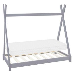 ML-DESIGN DĚTSKÁ POSTÝLKA Tipi s matrací 70x140 cm světle šedá obraz
