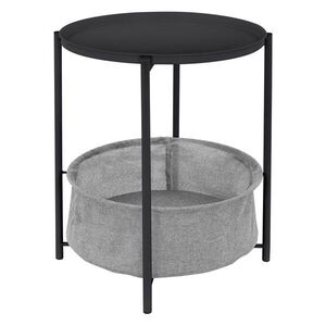 ML-DESIGN ODKLÁDACÍ STOLEK kulatý Ø46 x 51 cm antracitový z kovu obraz