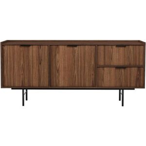 Beautysofa KOMODA Evron se 2 zásuvkami a 2 dvířky, ořech obraz