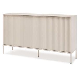 Beautysofa KOMODA Noto se 3 dvířky a drážkovanými čely, 154 cm obraz