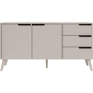 Beautysofa KOMODA Norel se 3 zásuvkami a 2 dvířky, kašmír obraz