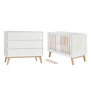 Petits-meubles POKOJ PRO MIMINKO 2DÍLNÝ Bílá a dřevo obraz