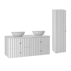 Petits-meubles KOUPELNOVÝ NÁBYTEK 120.6cm Izae 2er-Set Bílá obraz