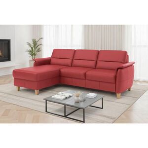 Sit & More ROHOVÁ SEDAČKA, kůže, červená obraz