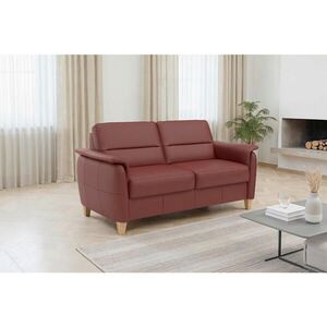 Sit & More TŘÍMÍSTNÁ POHOVKA, červenohnědá, pravá kůže obraz
