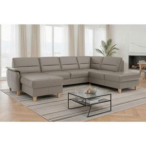 Sit & More SEDACÍ SOUPRAVA, textil, kůže, šedá obraz