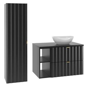 Petits-meubles KOUPELNOVÝ NÁBYTEK 80.6cm Lexa 2er-Set Černá obraz