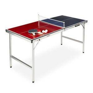 Relaxdays STŮL NA STOLNÍ TENIS Vícebarevný skládací se sítí 151x67, 5 cm obraz