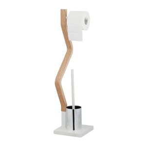 Relaxdays WC-SOUPRAVA Bílá přírodní stojící 75 cm obraz